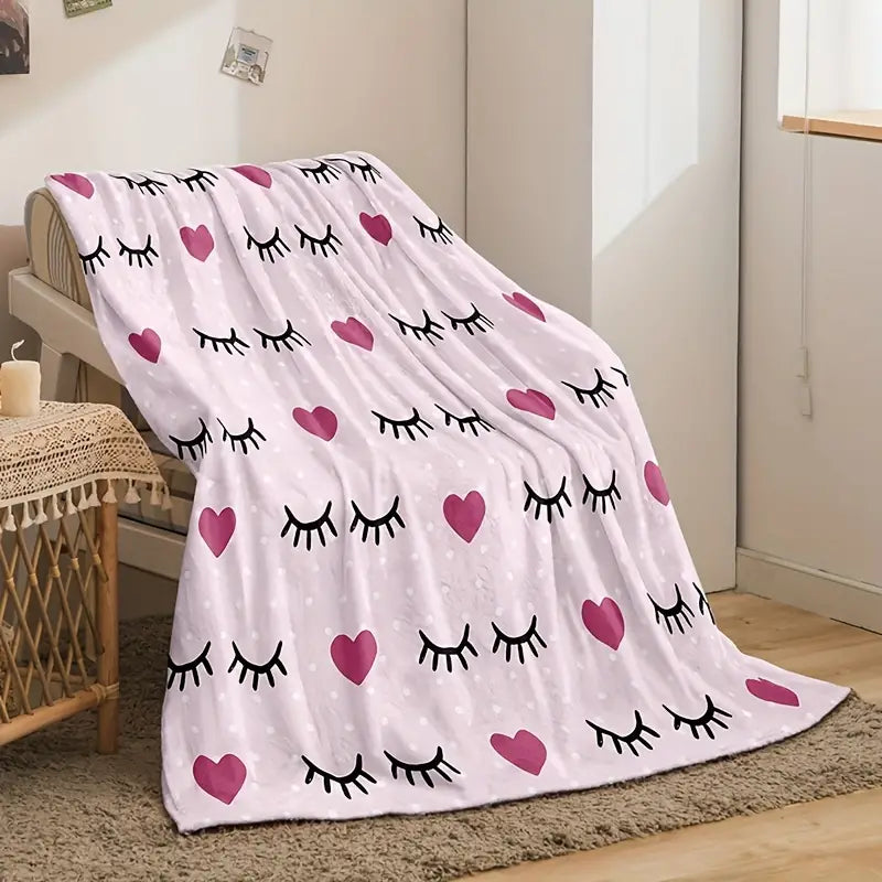 Lashes Flannel Blanket