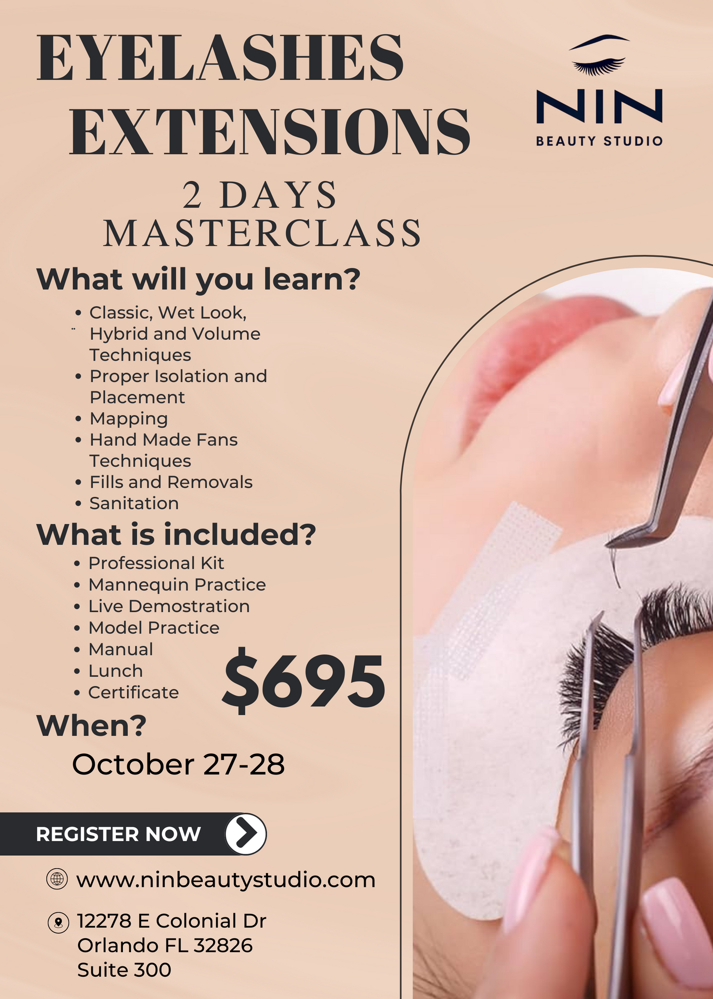 Eyelashes Extensions Master Class